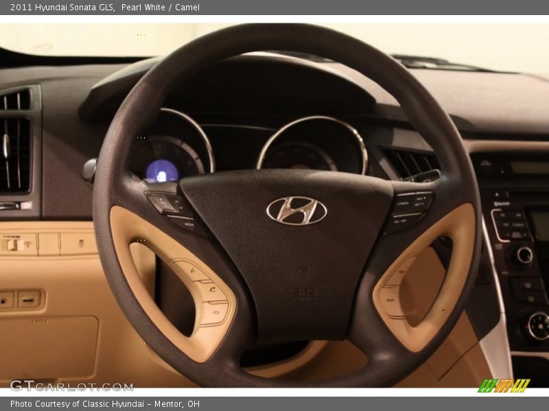 Pearl White / Camel 2011 Hyundai Sonata GLS
