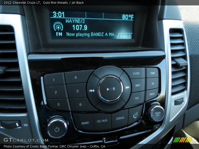Gold Mist Metallic / Jet Black 2012 Chevrolet Cruze LT