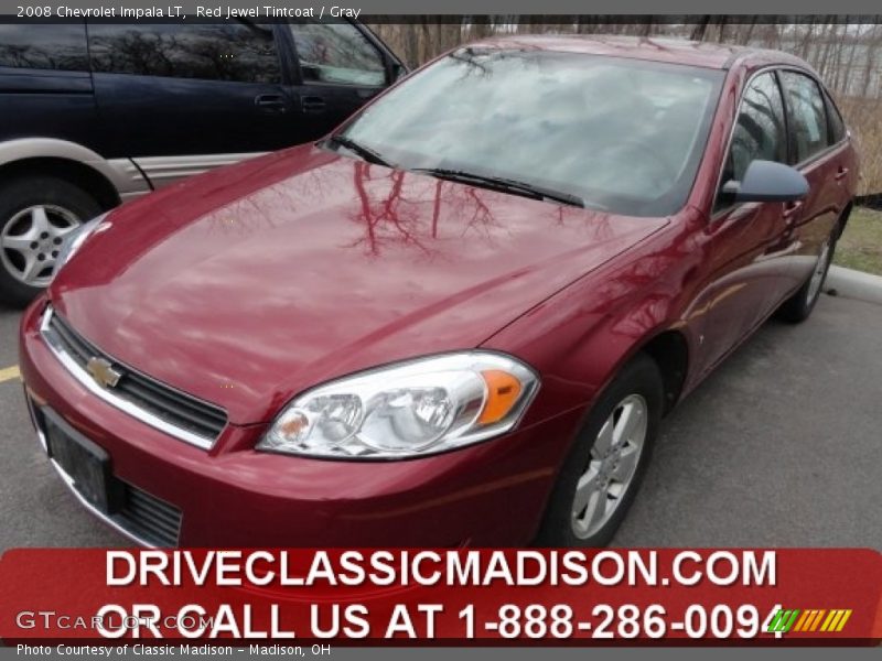 Red Jewel Tintcoat / Gray 2008 Chevrolet Impala LT