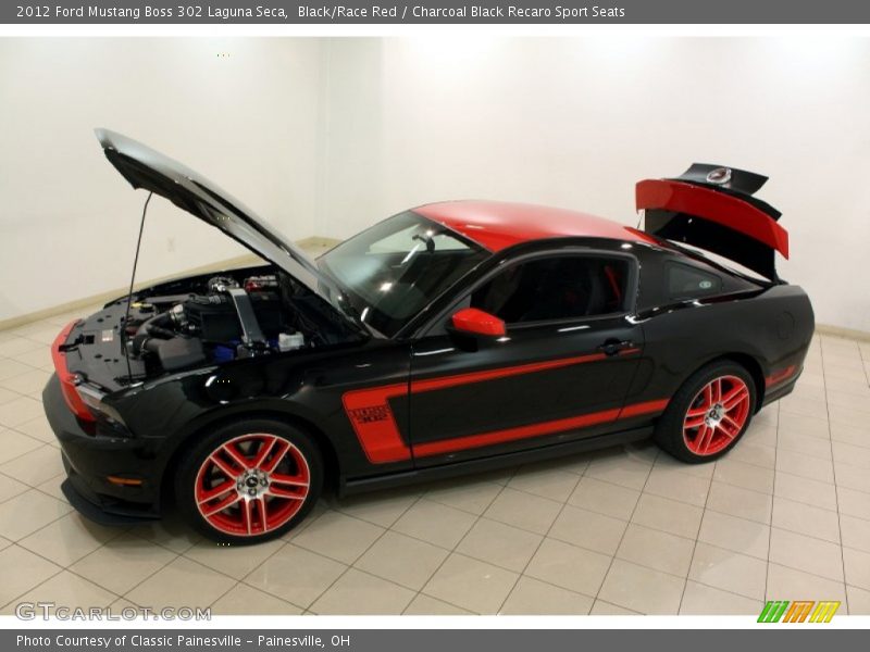Black/Race Red / Charcoal Black Recaro Sport Seats 2012 Ford Mustang Boss 302 Laguna Seca