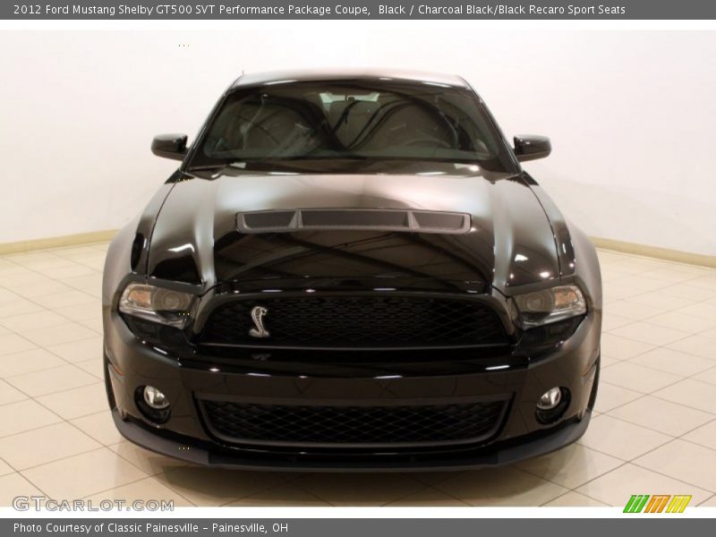 Black / Charcoal Black/Black Recaro Sport Seats 2012 Ford Mustang Shelby GT500 SVT Performance Package Coupe