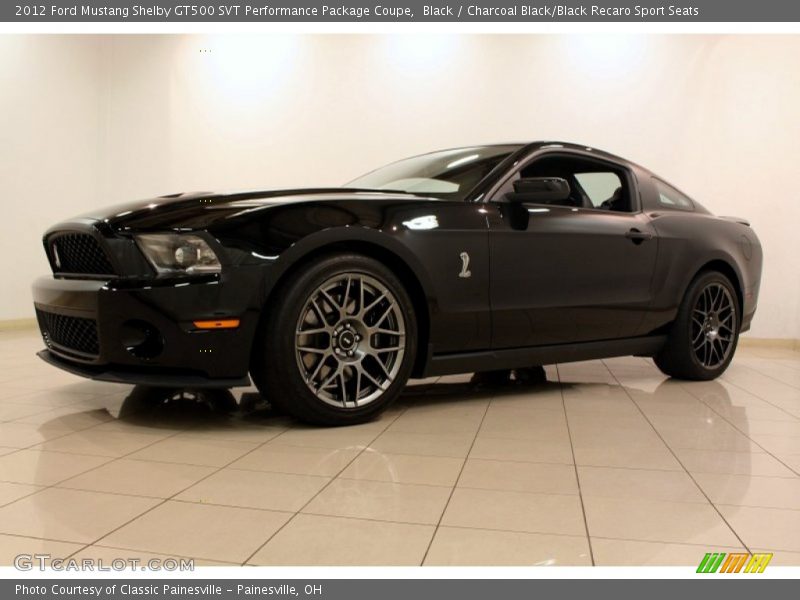 Black / Charcoal Black/Black Recaro Sport Seats 2012 Ford Mustang Shelby GT500 SVT Performance Package Coupe
