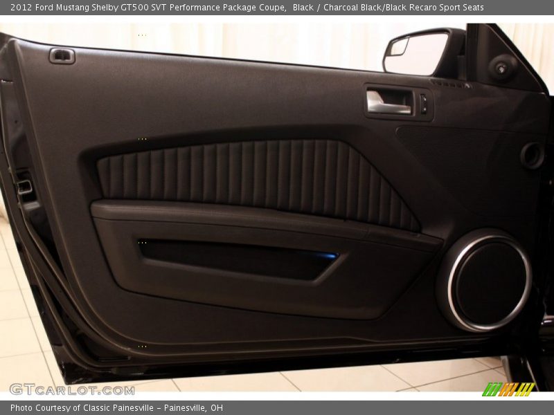 Black / Charcoal Black/Black Recaro Sport Seats 2012 Ford Mustang Shelby GT500 SVT Performance Package Coupe