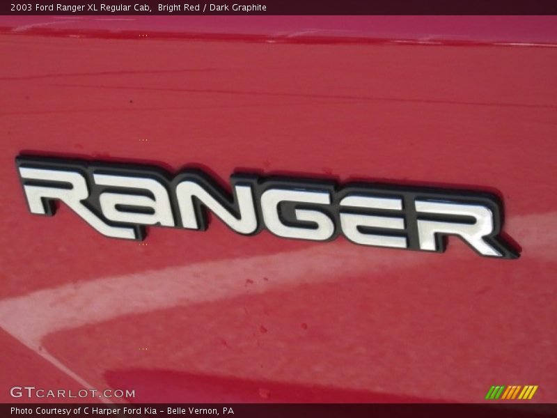 Bright Red / Dark Graphite 2003 Ford Ranger XL Regular Cab