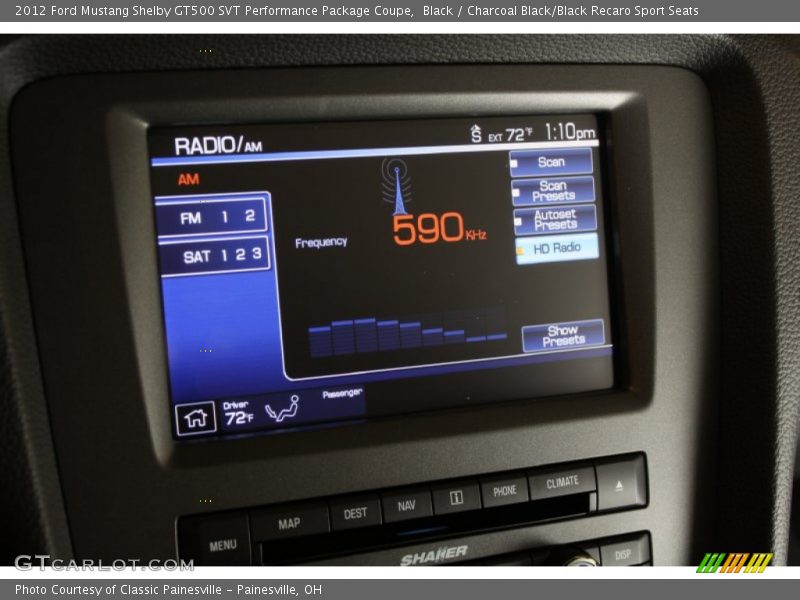 Black / Charcoal Black/Black Recaro Sport Seats 2012 Ford Mustang Shelby GT500 SVT Performance Package Coupe