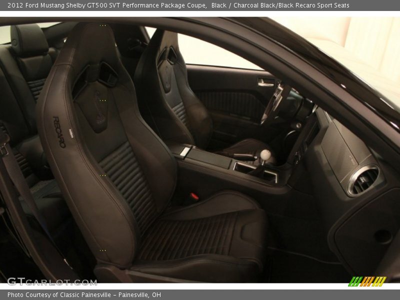 Black / Charcoal Black/Black Recaro Sport Seats 2012 Ford Mustang Shelby GT500 SVT Performance Package Coupe