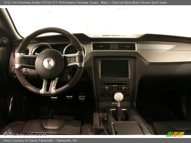 Black / Charcoal Black/Black Recaro Sport Seats 2012 Ford Mustang Shelby GT500 SVT Performance Package Coupe
