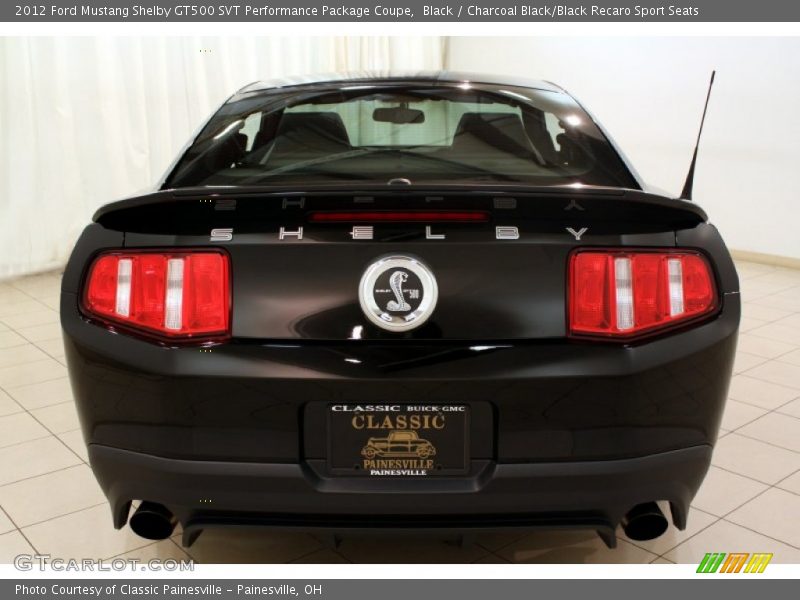 Black / Charcoal Black/Black Recaro Sport Seats 2012 Ford Mustang Shelby GT500 SVT Performance Package Coupe