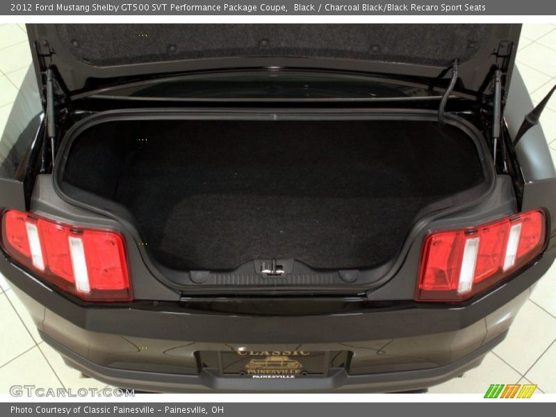 Black / Charcoal Black/Black Recaro Sport Seats 2012 Ford Mustang Shelby GT500 SVT Performance Package Coupe
