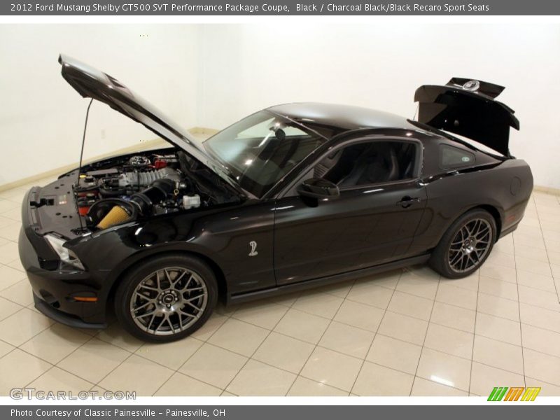 Black / Charcoal Black/Black Recaro Sport Seats 2012 Ford Mustang Shelby GT500 SVT Performance Package Coupe