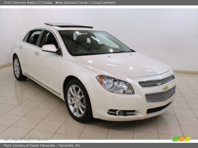 White Diamond Tricoat / Cocoa/Cashmere 2010 Chevrolet Malibu LTZ Sedan