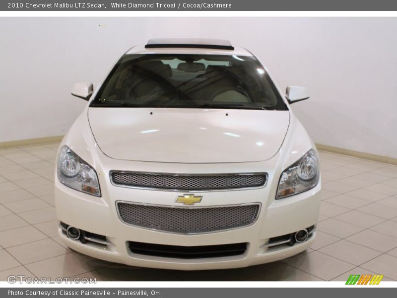 White Diamond Tricoat / Cocoa/Cashmere 2010 Chevrolet Malibu LTZ Sedan