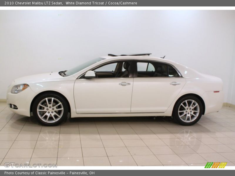 White Diamond Tricoat / Cocoa/Cashmere 2010 Chevrolet Malibu LTZ Sedan