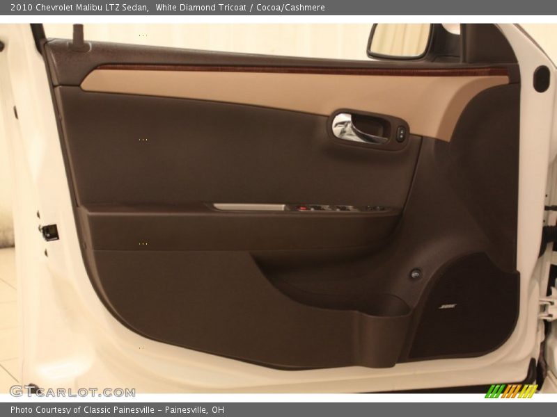 White Diamond Tricoat / Cocoa/Cashmere 2010 Chevrolet Malibu LTZ Sedan