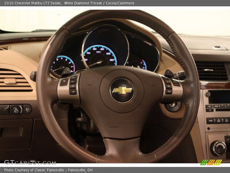 White Diamond Tricoat / Cocoa/Cashmere 2010 Chevrolet Malibu LTZ Sedan