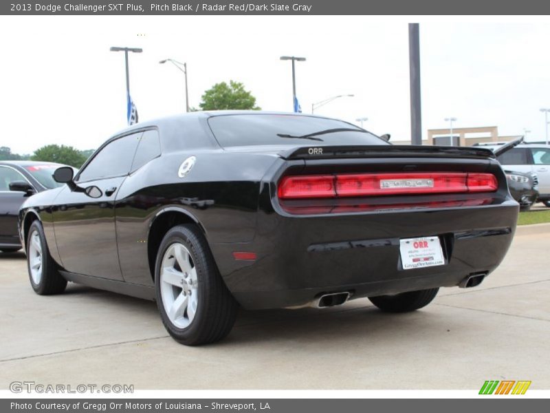 Pitch Black / Radar Red/Dark Slate Gray 2013 Dodge Challenger SXT Plus