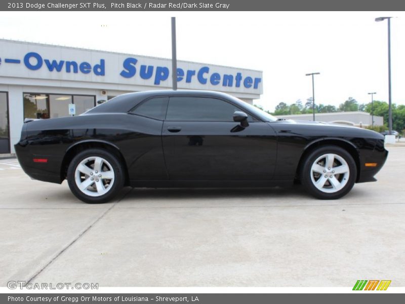 Pitch Black / Radar Red/Dark Slate Gray 2013 Dodge Challenger SXT Plus