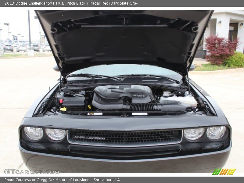 Pitch Black / Radar Red/Dark Slate Gray 2013 Dodge Challenger SXT Plus