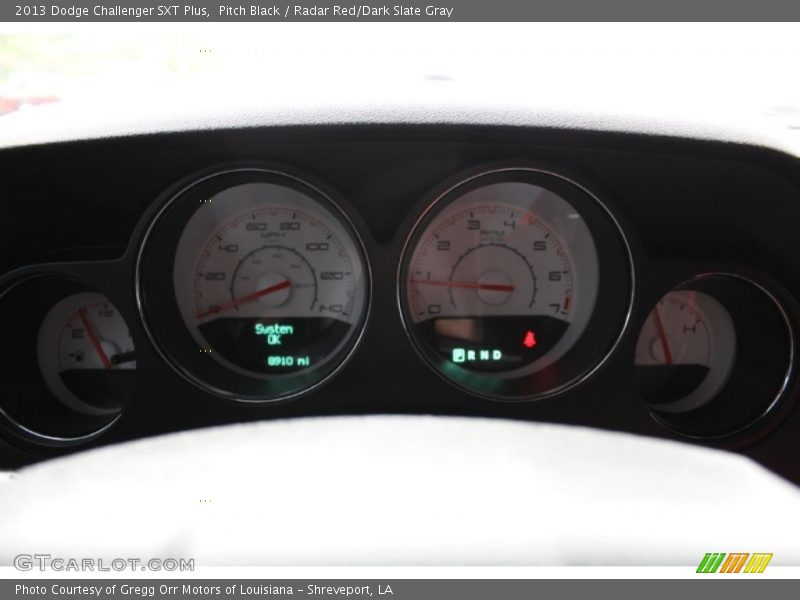 Pitch Black / Radar Red/Dark Slate Gray 2013 Dodge Challenger SXT Plus