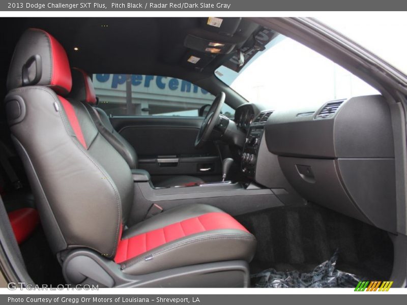 Pitch Black / Radar Red/Dark Slate Gray 2013 Dodge Challenger SXT Plus