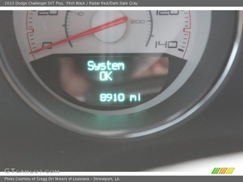 Pitch Black / Radar Red/Dark Slate Gray 2013 Dodge Challenger SXT Plus