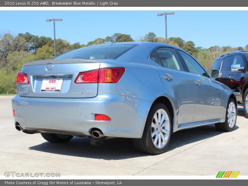 Breakwater Blue Metallic / Light Gray 2010 Lexus IS 250 AWD