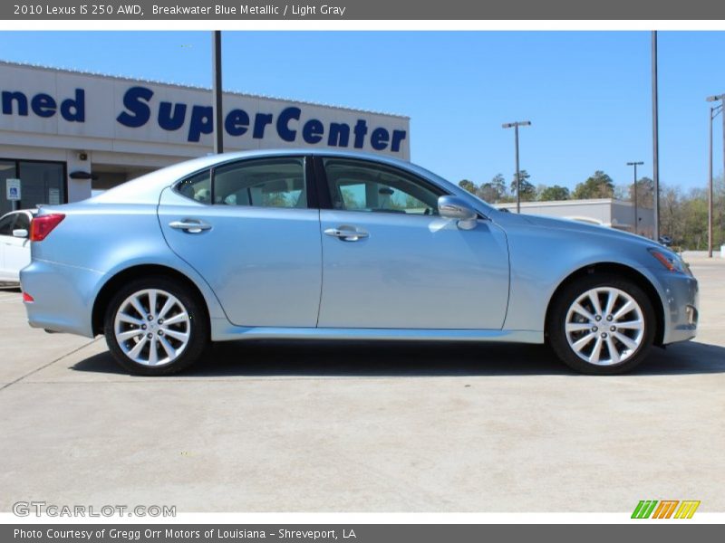 Breakwater Blue Metallic / Light Gray 2010 Lexus IS 250 AWD