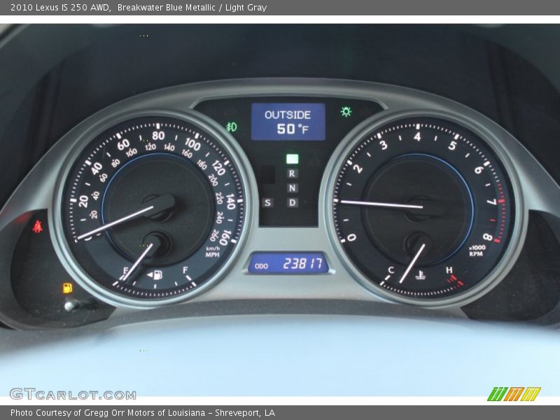 2010 IS 250 AWD 250 AWD Gauges