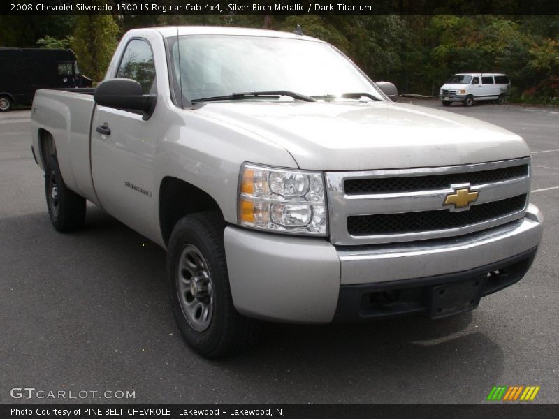 Silver Birch Metallic / Dark Titanium 2008 Chevrolet Silverado 1500 LS Regular Cab 4x4