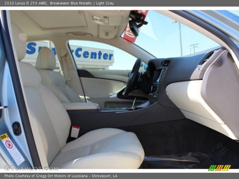 Breakwater Blue Metallic / Light Gray 2010 Lexus IS 250 AWD