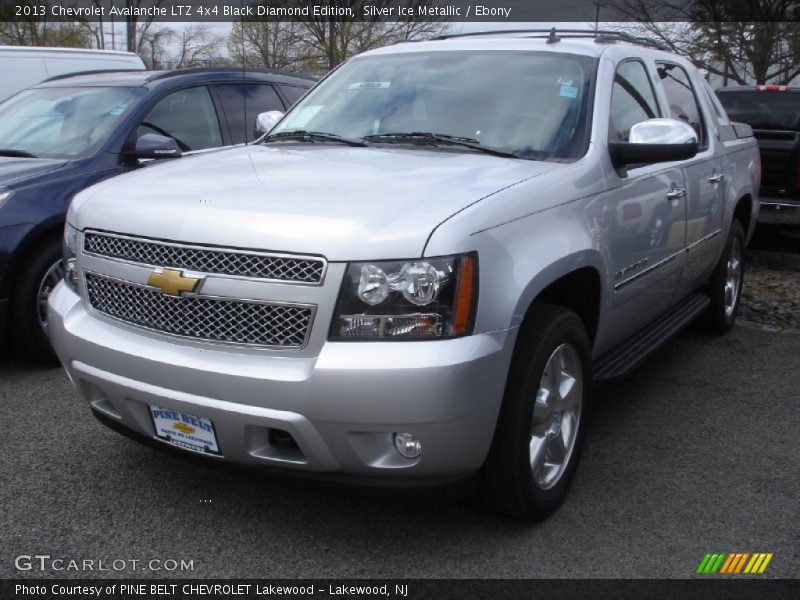 Silver Ice Metallic / Ebony 2013 Chevrolet Avalanche LTZ 4x4 Black Diamond Edition