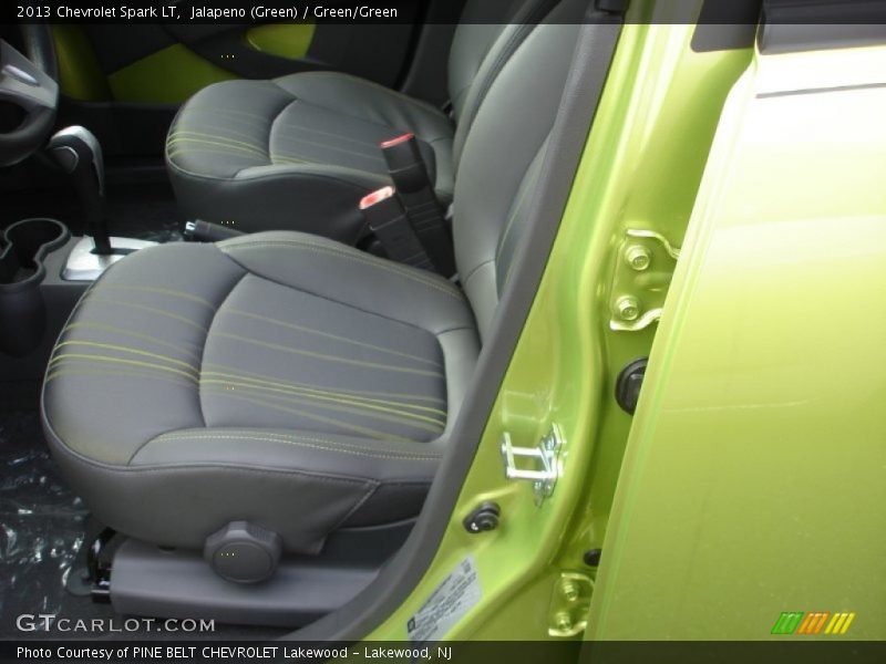 Jalapeno (Green) / Green/Green 2013 Chevrolet Spark LT