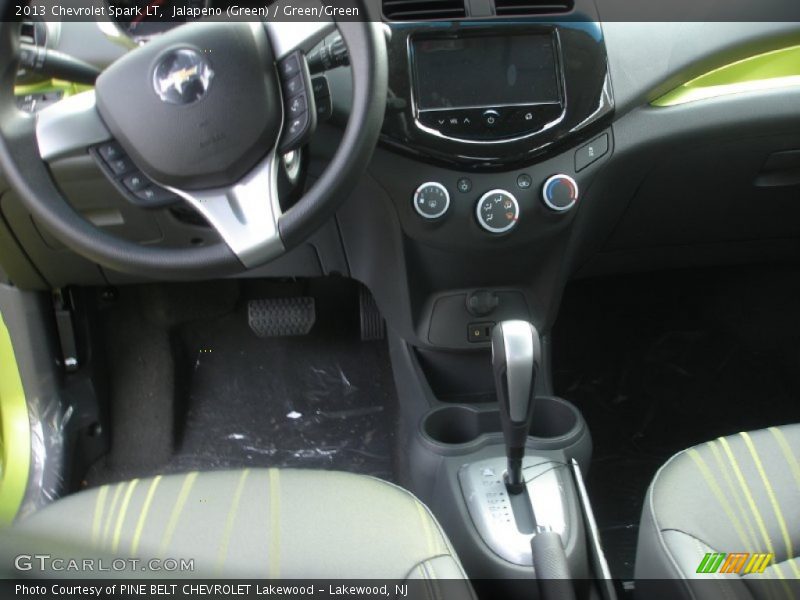 Jalapeno (Green) / Green/Green 2013 Chevrolet Spark LT