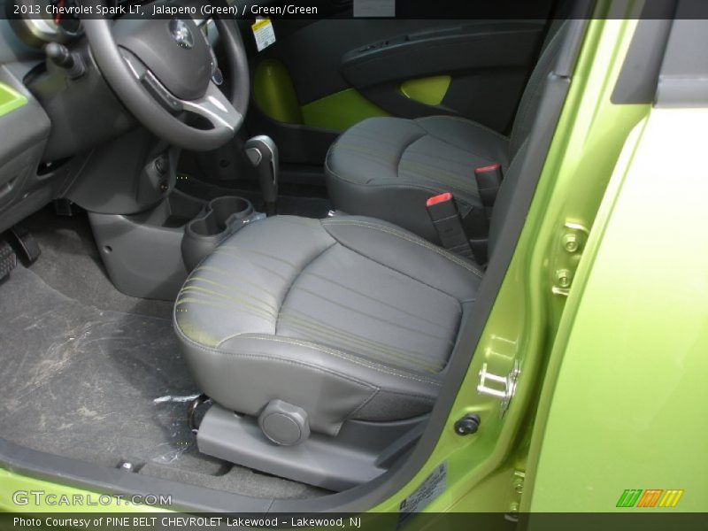 Jalapeno (Green) / Green/Green 2013 Chevrolet Spark LT
