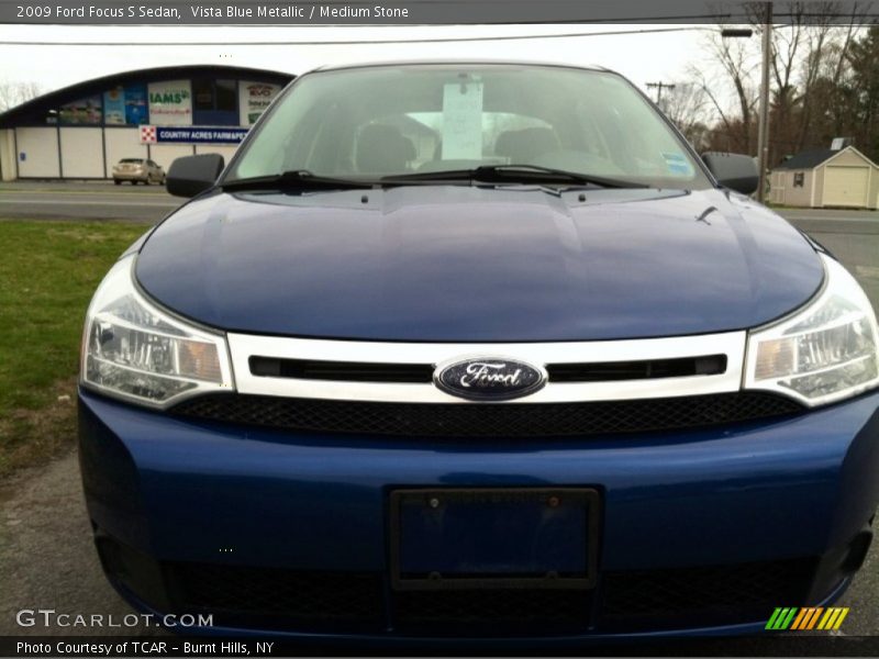 Vista Blue Metallic / Medium Stone 2009 Ford Focus S Sedan
