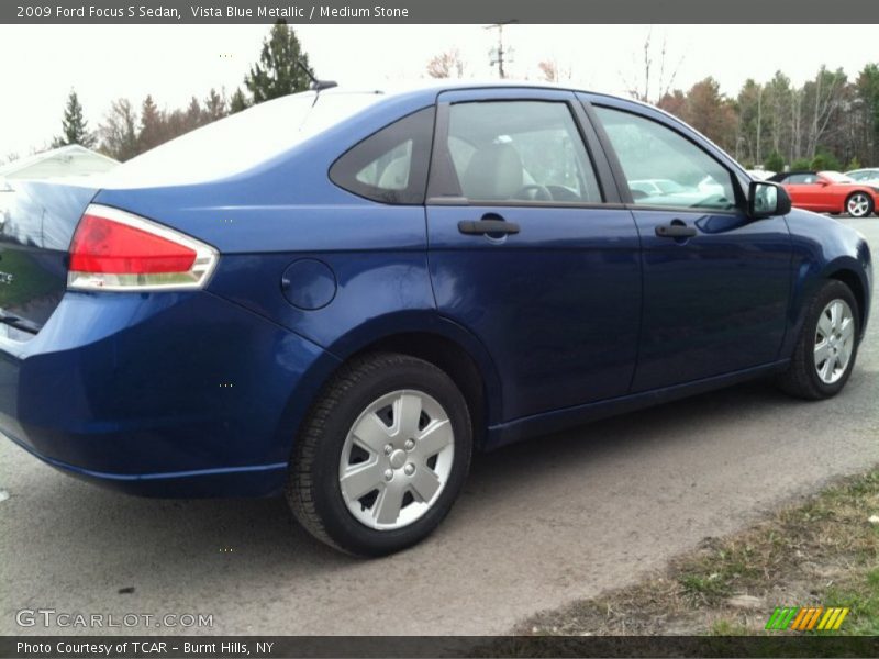 Vista Blue Metallic / Medium Stone 2009 Ford Focus S Sedan