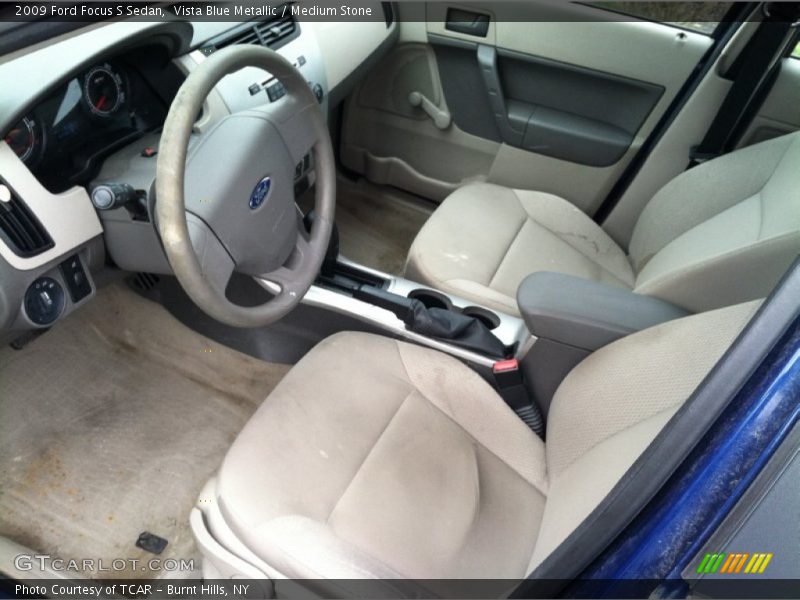 Vista Blue Metallic / Medium Stone 2009 Ford Focus S Sedan