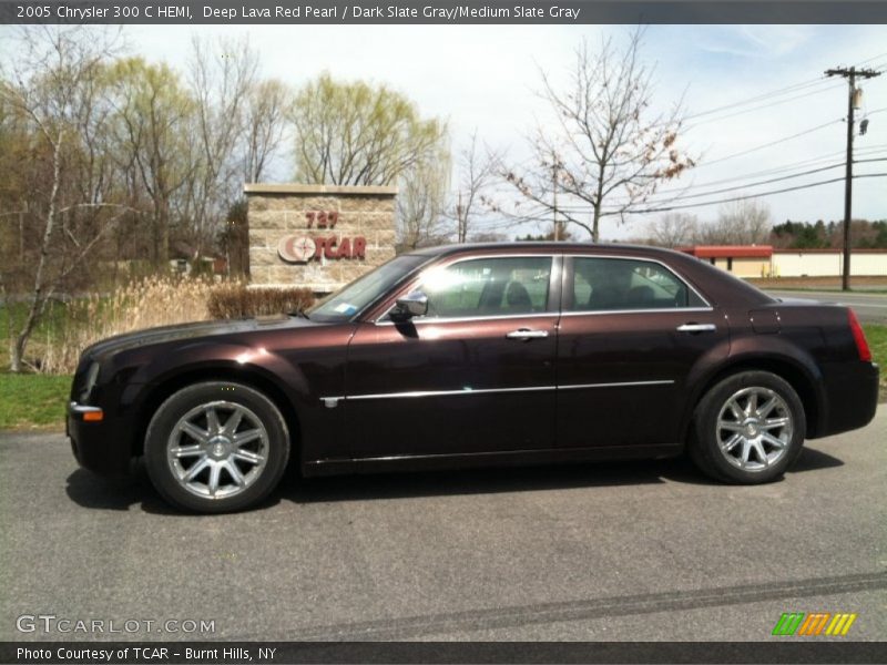 Deep Lava Red Pearl / Dark Slate Gray/Medium Slate Gray 2005 Chrysler 300 C HEMI