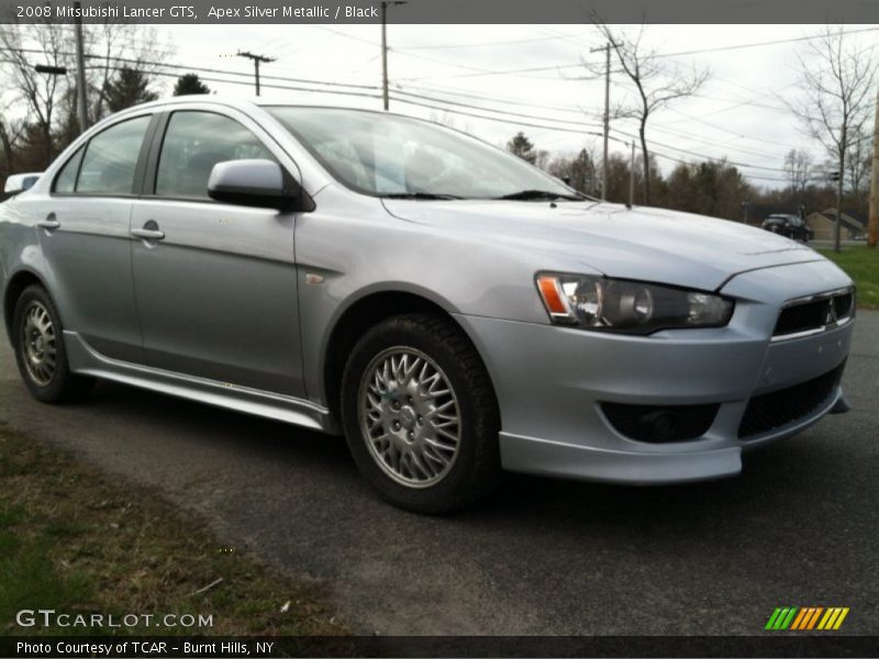 Apex Silver Metallic / Black 2008 Mitsubishi Lancer GTS
