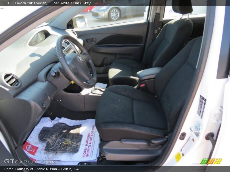 Super White / Dark Gray 2012 Toyota Yaris Sedan
