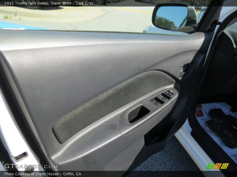 Super White / Dark Gray 2012 Toyota Yaris Sedan