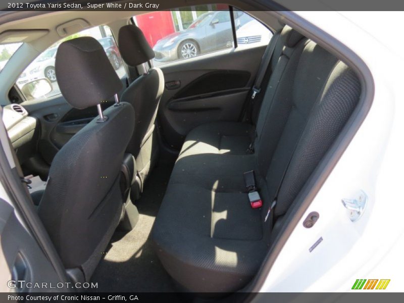 Super White / Dark Gray 2012 Toyota Yaris Sedan