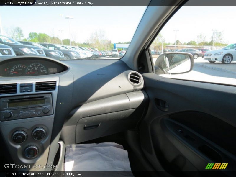 Super White / Dark Gray 2012 Toyota Yaris Sedan