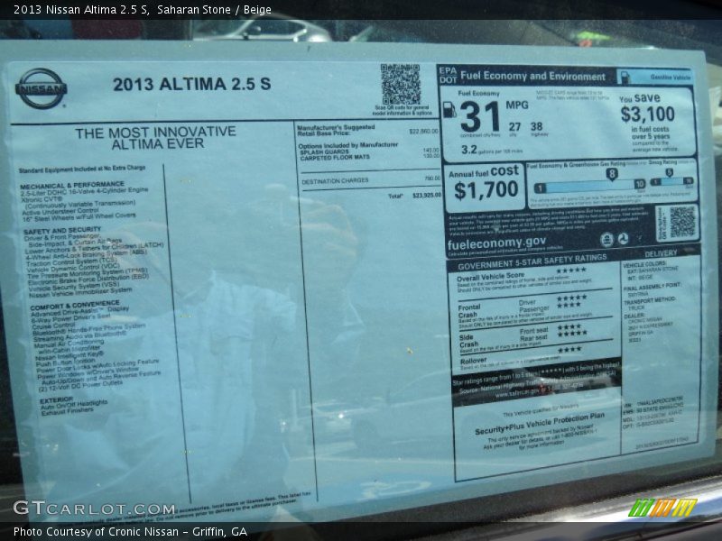 Saharan Stone / Beige 2013 Nissan Altima 2.5 S