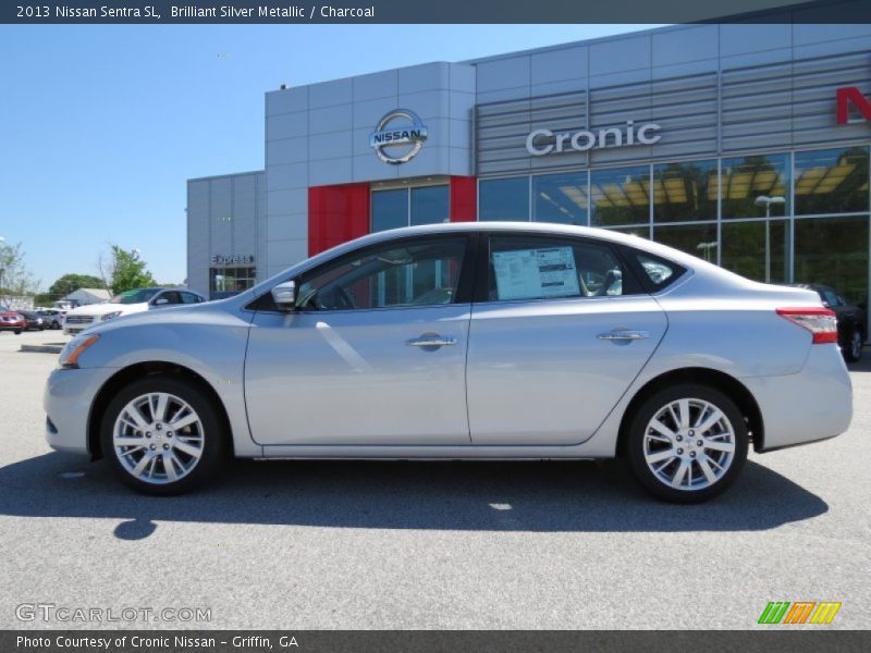 Brilliant Silver Metallic / Charcoal 2013 Nissan Sentra SL