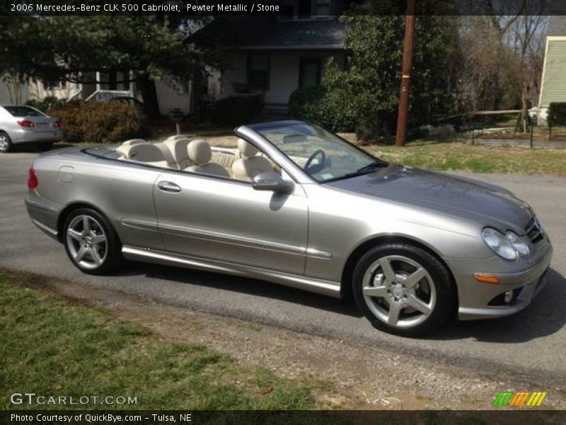Pewter Metallic / Stone 2006 Mercedes-Benz CLK 500 Cabriolet