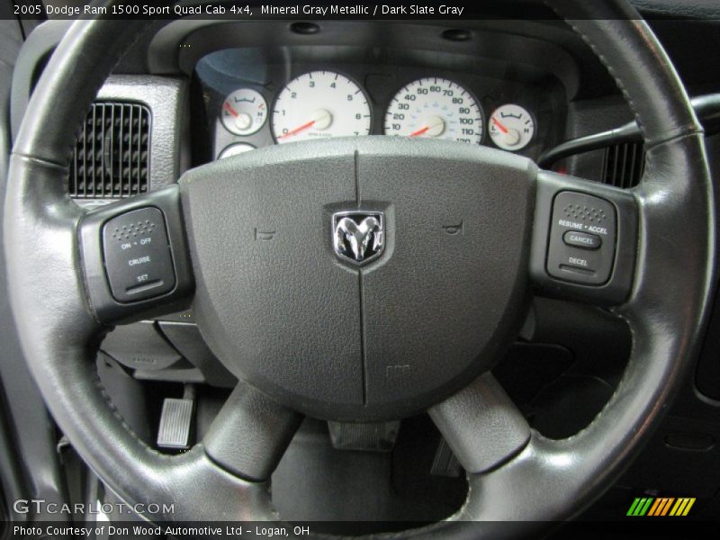 Mineral Gray Metallic / Dark Slate Gray 2005 Dodge Ram 1500 Sport Quad Cab 4x4