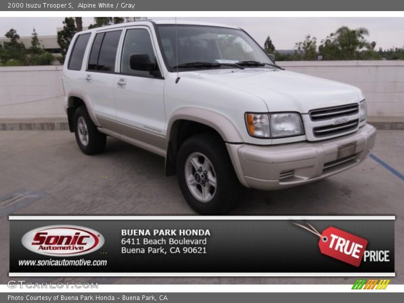 Alpine White / Gray 2000 Isuzu Trooper S