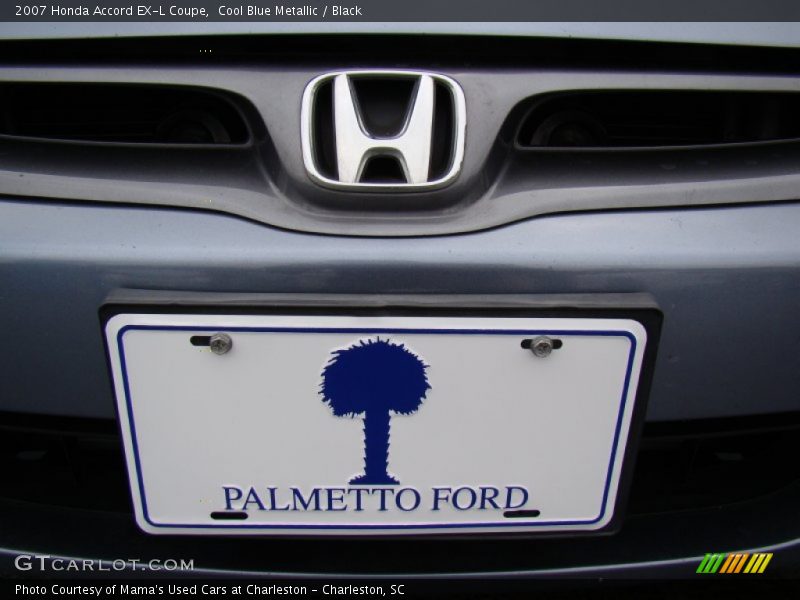 Cool Blue Metallic / Black 2007 Honda Accord EX-L Coupe