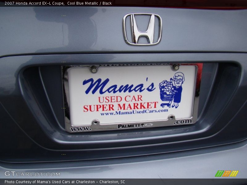 Cool Blue Metallic / Black 2007 Honda Accord EX-L Coupe